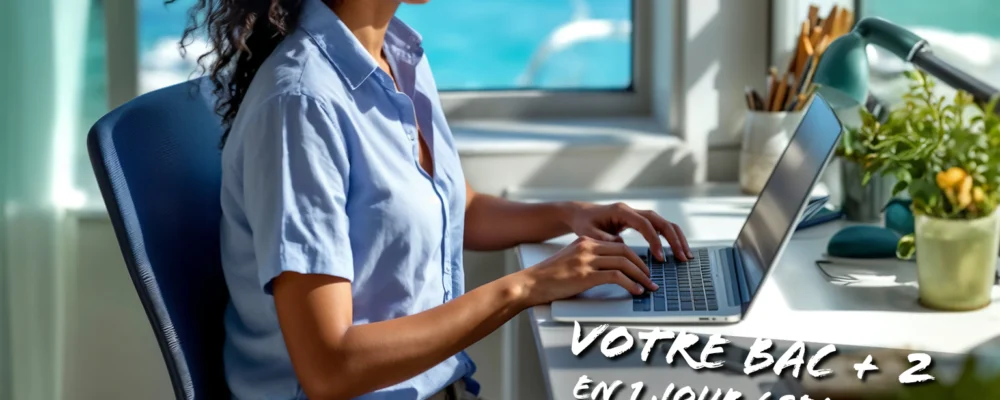 Jeune assistante comptable travaillant en alternance dans une société maritime