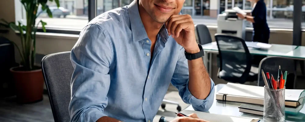 Jeune assistant comptable et fiscal travaillant en alternance dans une société commerciale à La Réunion 974