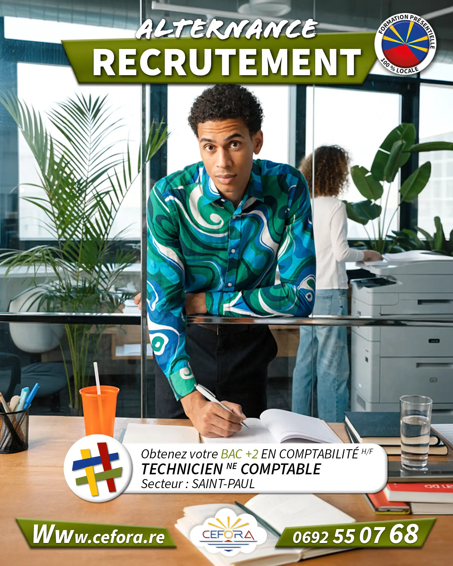 Jeune Technicien comptable travaillant en alternance pour obtenir son BAC +2