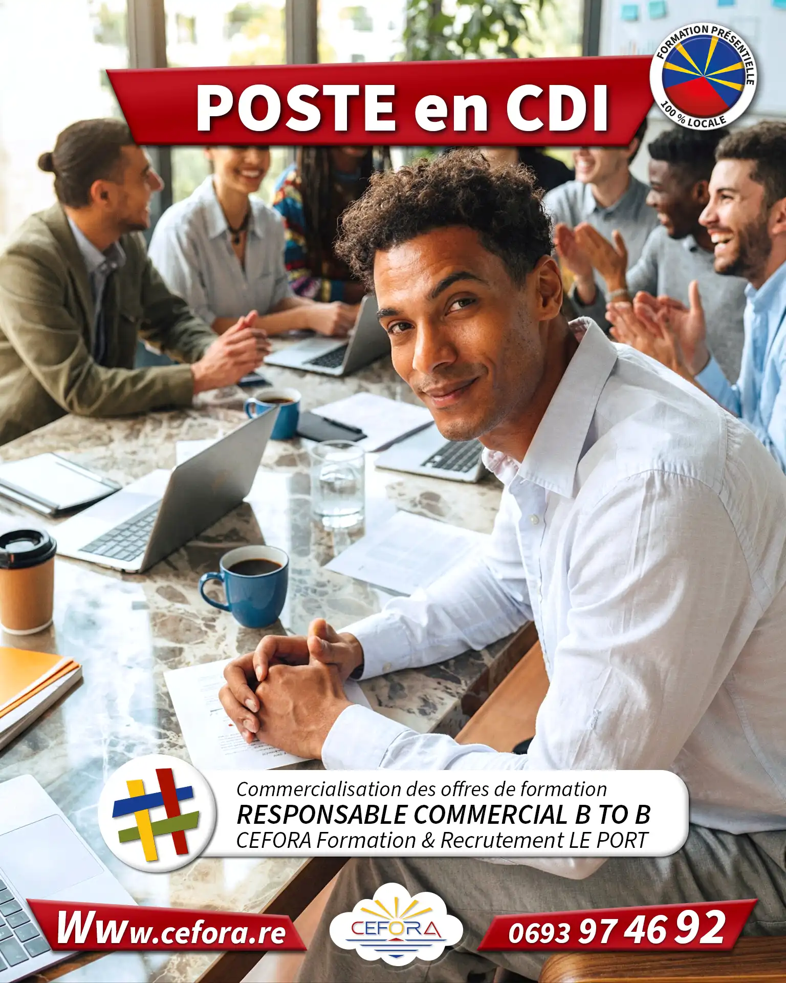 Offre d'emploi pour devenir responsable commercial en prestations de formation dans notre centre de formation CEFORA