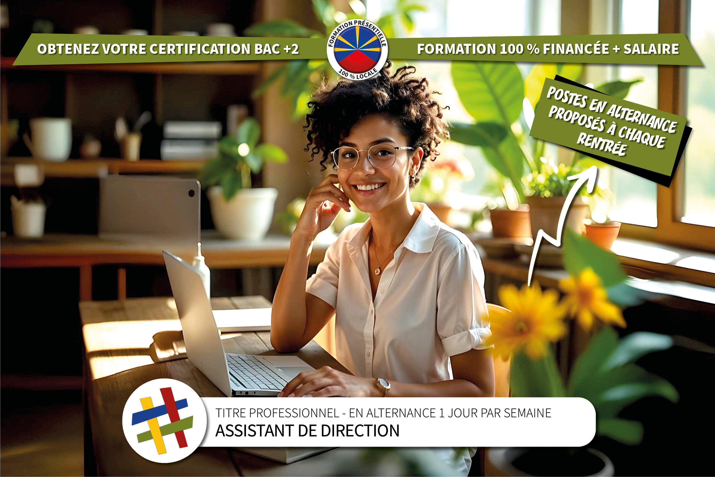 Visuel présentant le métier d'assistant commercial. Centre de formation CEFORA LE PORT 974
