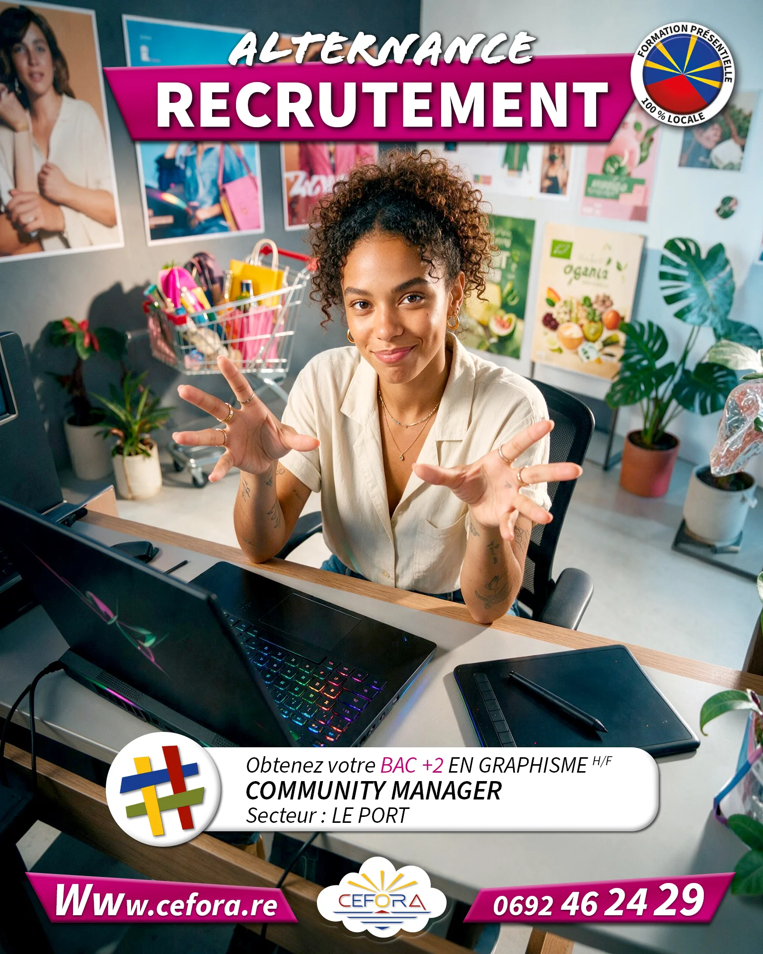 Offre d'emploi en alternance pour devenir community manager en alternance et valider son titre professionnel de graphiste BAC +2